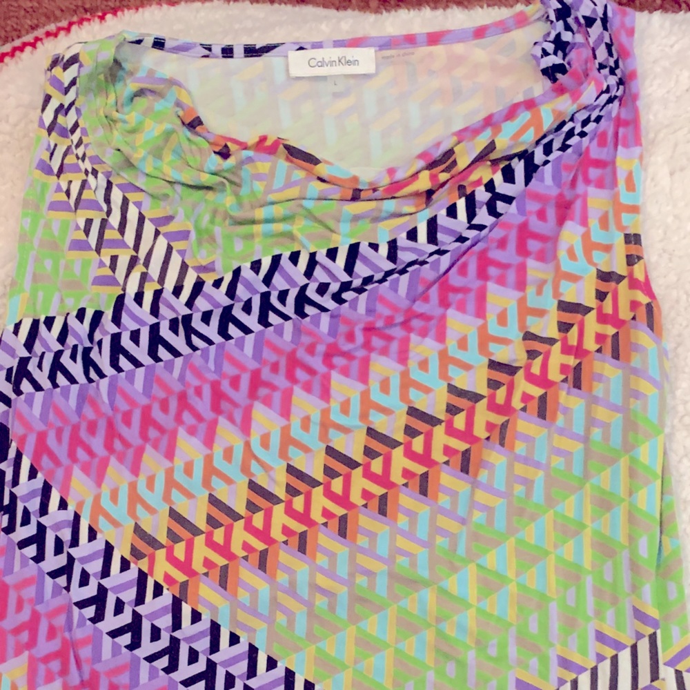 Calvin Klein Sleeveless Top - Multi-Colored